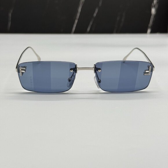 NEW FENDI FE4172US 16X SILVER/BLUE SUNGLASSES WOMEN FENDI - Picture 4 of 11